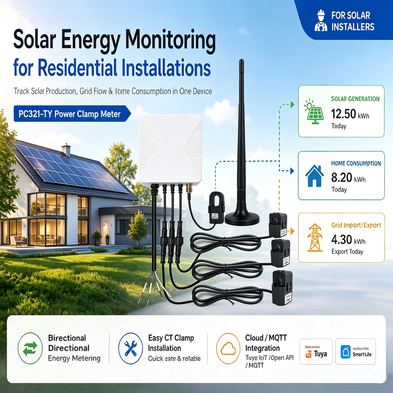 PC321-W-TY Single/Three-Phase WiFi Smart Energy Clamp